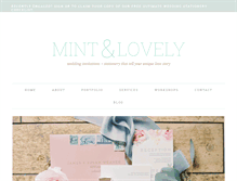Tablet Screenshot of mintandlovely.com